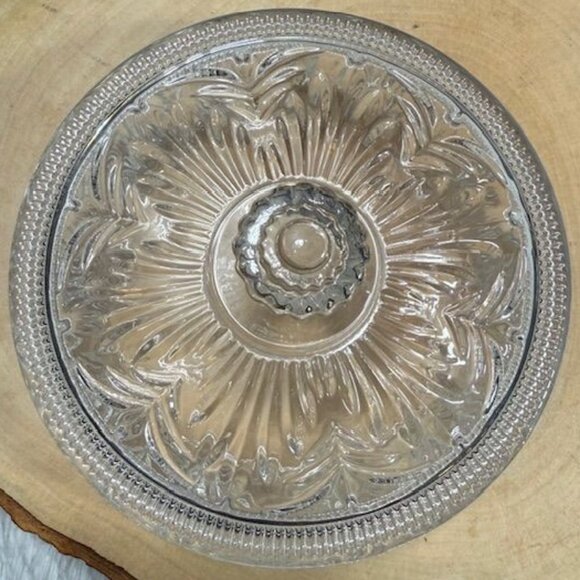 Vintage Nova Flower Lid Cut Glass Petal Keepsake Candy Sugar Dish - Picture 4 of 11